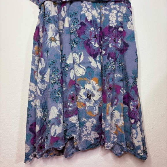 Free People Freddy Tie Floral Mini Dress size Large - Picture 2 of 15